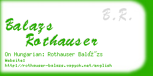 balazs rothauser business card